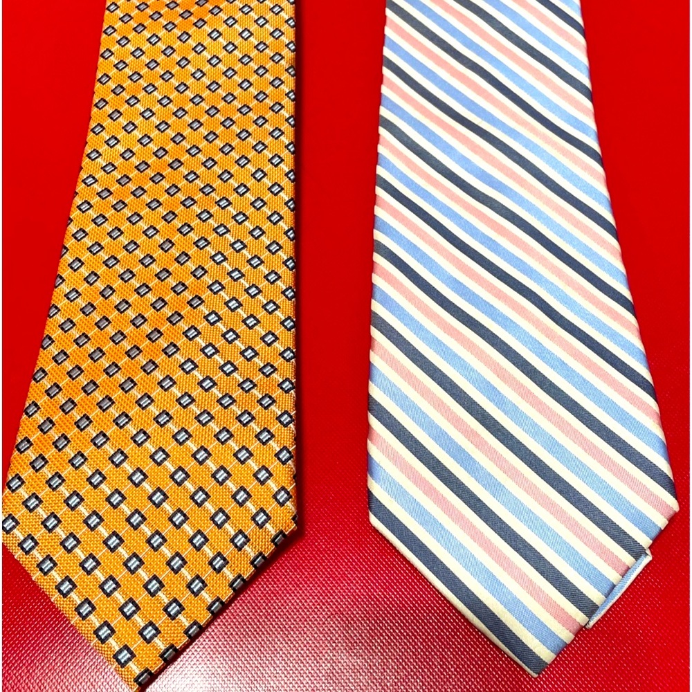 Jos A Bank Tie Set orange/navy blue/pink